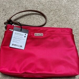 Brand New Tumi Fuchsia Satin Wristlet